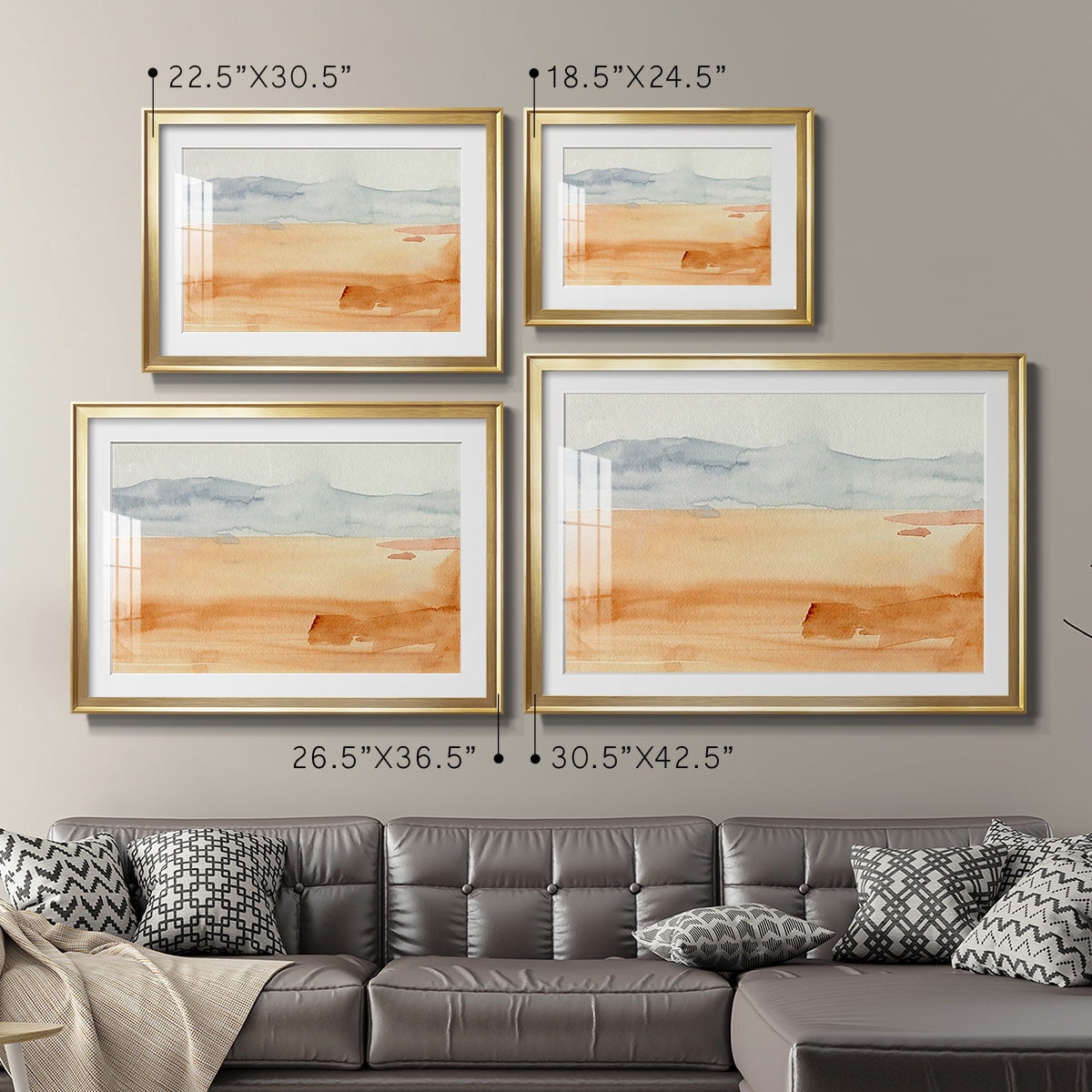 Ash Blue Horizon II Premium Framed Print - Ready to Hang