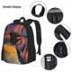 thumbnail image 3 of Disketp Abstract Pattern Penguin Mochila Estampada de Gran Capacidad con Lonchera y Estuche, Set de 3 Piezas para Estudiantes, 3 of 7