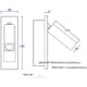 thumbnail image 4 of Luz de lectura nórdica minimalista montada en la pared Luz de lectura de pared LED rectangular integrada Aplique de pared de 3 W Aplique de pared para dormitorio de hotel junto a la cama con interruptor, luz cálida Sailing Electrónica, 4 of 4