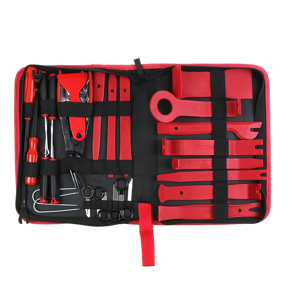 35/38/41Pcs Auto Trim & Molding Removal Tool Set , Clip Pliers Fastener