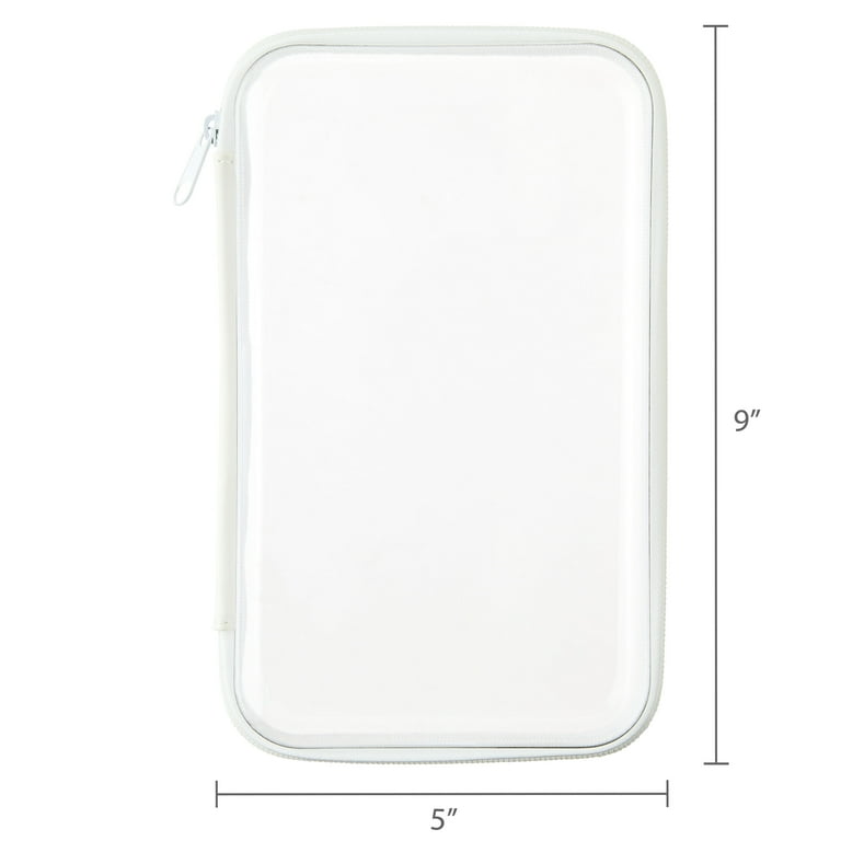 Pen+Gear Clear Zipper Case, White Pencil
