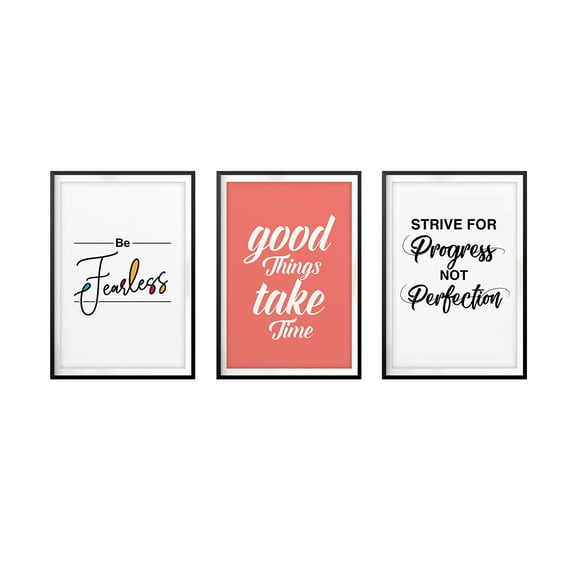 Designs ByLITA Inspirational Phrases 5 x 7" Wall Art UNFRAMED Print (3 Pack)