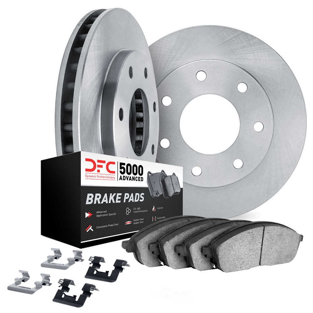 Dynamic Friction Company 6512-99672 DFC Rotors with 5000 Advanced Brake Pads includes Hardware