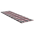 thumbnail image 2 of vidaXL Sun Lounger Cushion Red Check Pattern 200x70x3cm Oxford Fabric, 2 of 5