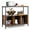 Rustic Brown, variant on Costway Buffet Sideboard Kitchen Storage Cabinet Open Shelf w/ 3 Compartments Rustic