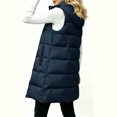 thumbnail image 6 of IUYRTFE Women's Long Hooded Puffer Vest with High Collar and Zipper Front Quilted Winter Coat with Pockets, 6 of 7