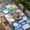 Brown Blue, variant on Funny Pig Table Cloths for 6 Foot Rectangle Tables, Cute Art Modern Lovely Animals on Showering Blue Patio Waterproof Elastic Fitted Tablecloths, Washable Rectangular Table Cover for Camping