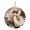 thumbnail image 2 of CSEONE Christmas Tree Decorations, Vintage Plastic Paper-Cut Hanging Decor for Holiday Wreath Mantel, Brown White Classic Pairs European Style Festive Home Decor, Black, 2 of 9