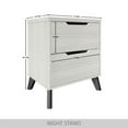 thumbnail image 6 of Castle Place Modern 2-Drawers Wooden Nightstand, Light Grey, 6 of 8