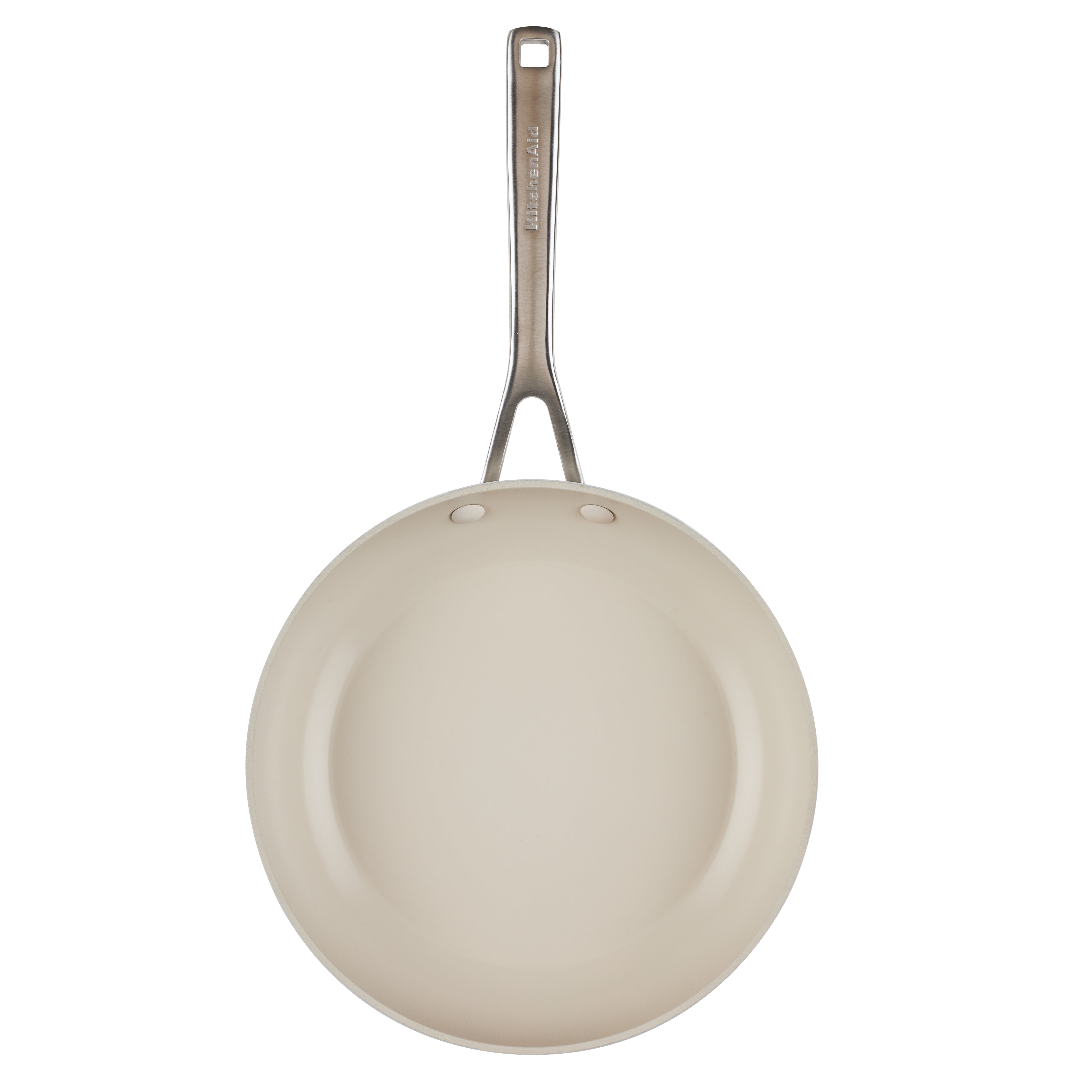 KitchenAid Hard Anodized 10 Inch Ceramic Nonstick Frying Pan, Oven Safe to 500°F, Porcelain White