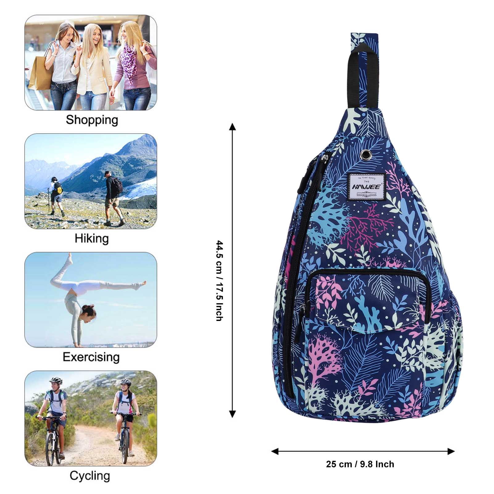 Duryarhall Anti-water Chest Bag Ramage Crossbody Sling Bag For Women