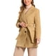 thumbnail image 4 of Abrigo de trench de longitud media con cinturón y doble botonadura para mujer Inspire Chic, talla M, color caqui, 4 of 8