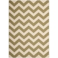 thumbnail image 3 of Safavieh Courtyard Bailey Chevron Indoor/Outdoor Area Rug, Green/Beige, 5'3" x 7'7", 3 of 10
