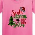 thumbnail image 4 of Inktastic Santa is Promoting Me to Big Sister Green Plaid Tree Youth T-Shirt, 4 of 5
