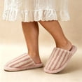 thumbnail image 2 of Puntoco Women's Fluffy Plush Closed Toe Slippers, Flat Non Slip Romantic Warm Indoor Winter Slides Shoes, 2 of 6