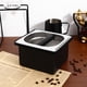 thumbnail image 4 of BRIGHTFUFU Caja de golpe de café expreso, contenedor de café molido de acero inoxidable, cubo de basura para posos de café, cubo de escoria con Base de reducción de ruido, 4 of 7