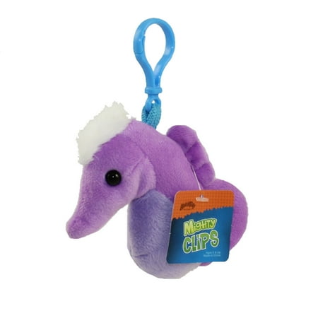 Adventure Planet Plush - Mighty Clips - SEA HORSE (Plastic Key Clip - 3.5 (Best Time Of Year To Clip Horses)