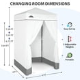 thumbnail image 3 of EAGLE PEAK Flex Ultra Compact 4x4 Pop-up Changing Room Canopy, Portable Privacy Cabana for Pool, Fashion Photoshoots, or Camping (White), 3 of 10