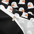 thumbnail image 4 of Homewish Cartoon Pumpkin Ghost Duvet Cover Queen for Kids, Vintage Fall Halloween Queen Bedding, Black Reversible, 3 Pieces, 1 Duvet Cover and 2 Pillowcases, 4 of 6