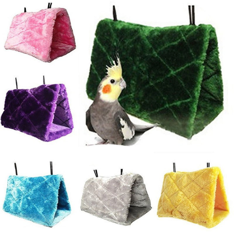 Bird Hammock Hanging Cave Cage Plush Snuggle Hut Tent Bed Bunk Toy Cute Latest 