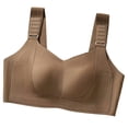 thumbnail image 7 of Plus Wireless Minimizer Bra for Women, Full Coverage Supportive Comfort Bra, Adjustable Wide Shoulder Straps Design | VerBelle,Coffee XL, 7 of 7