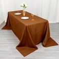 thumbnail image 3 of BalsaCircle 10 Pieces 90" x 132" Cinnamon Brown Rectangle Polyester Tablecloths Table Cover Linens, 3 of 8