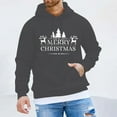 thumbnail image 3 of Chandail à Capuche à Manches Longues Imprimé Lettre Mode Décontractée de Noël pour Hommes, 3 of 4