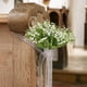 thumbnail image 3 of Flores artificiales Arbusto artificial Vhermosa para decoración de boda con flores blancas y hojas verdes, 3 of 6