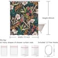 thumbnail image 4 of Tropical Shower Curtain Floral Shower Curtain for Bathroom Plant Shower Curtain with 12 Hooks Dark Floral Leaf Flower Aesthetic Shower Curtain, 72" W x 84" H, 4 of 6