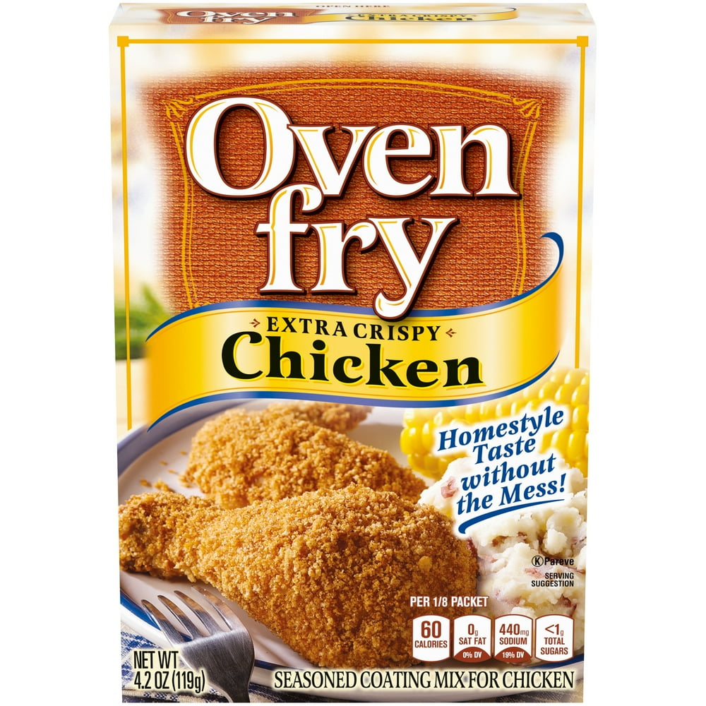Oven Fry Extra Crispy Seasoned Coating Mix for Chicken, 4.2 oz Box