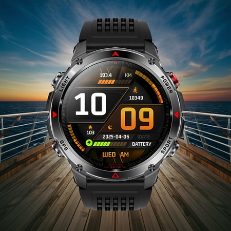 Hardcore Outdoor Multifunctional Smartwatch: 1. 46-inch IPS HD Screen, GPS Positioning, 3ATM, Built-in Compass & Flashlight, Essential for Outdoor Adventures