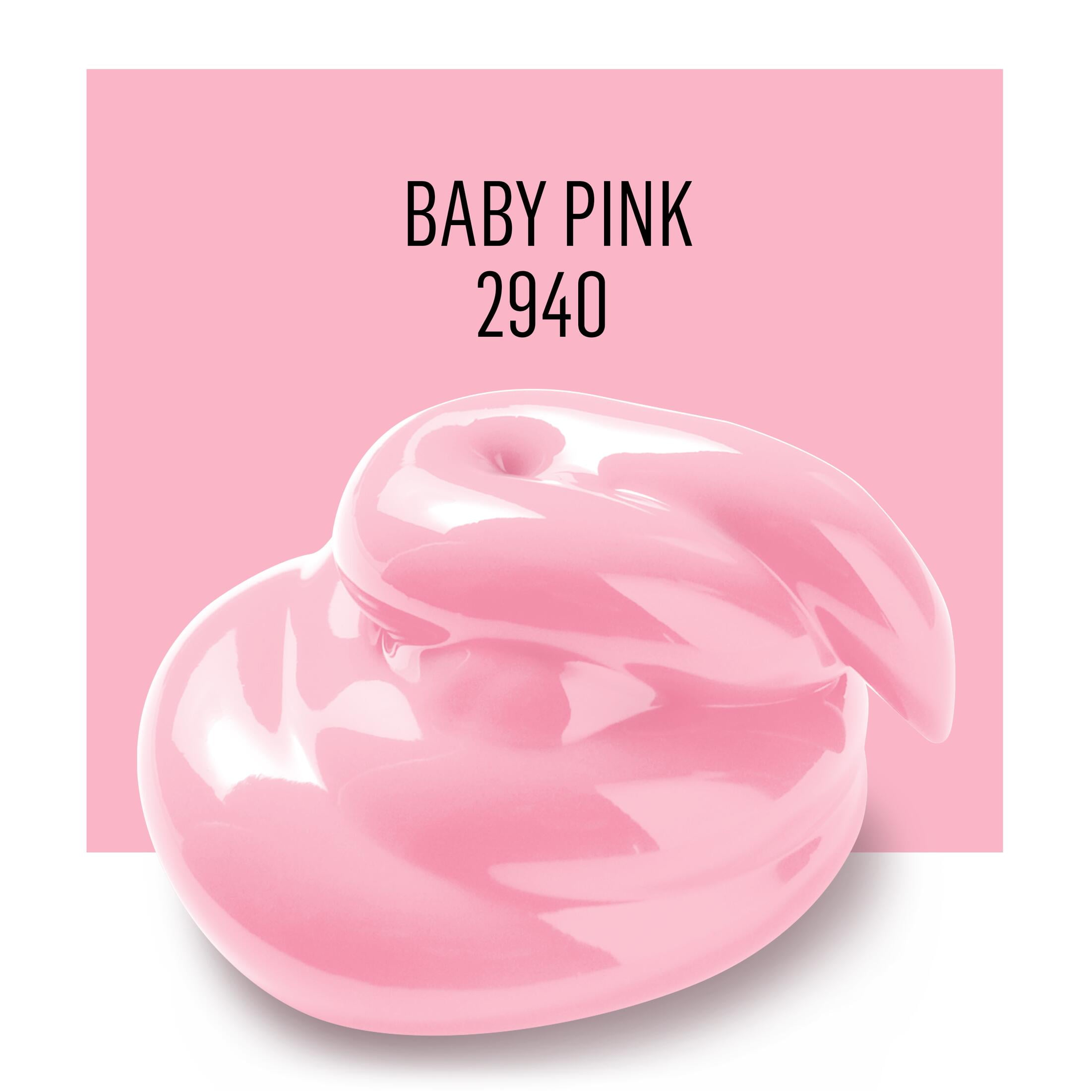 (2 pack) FolkArt Multi-Surface Acrylic Craft Paint, Satin Finish, Baby Pink, 2 fl oz