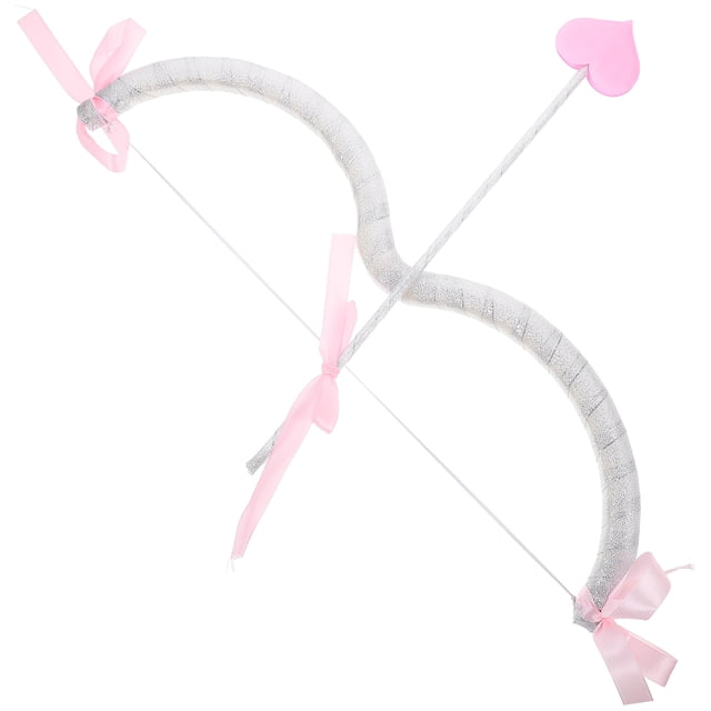 KAKOWELY 1 juego de arco y flecha de Cupido para San Valentín, accesorio de Cupido, disfraz de Cupido, kit de arco y flecha de Cupido.