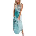 thumbnail image 2 of LOVZFMLL Dresses Women's Sleeveless V-Neck Solid Color Pocket Makings Dress, 2 of 5