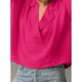 thumbnail image 2 of Musefolio Womens 3/4 Length Sleeve Chiffon Blouses V Neck Elegant Casual Shirts S-XXL, 2 of 5