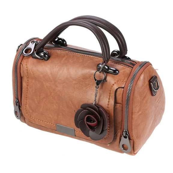 LEORX Cute Purses for Women Pillow Handbag Fashion Brown 1Set Big Capacity for Daily Use