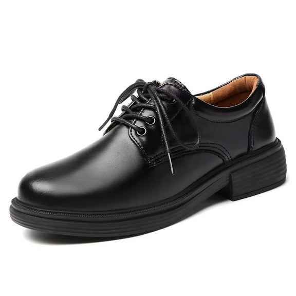 Cyiecw Oxford Shoes for Women, Black Womens Oxford Shoes Leather Platform Women's Oxfords Comfortable Dressy Slip On, Lace Up Loafers Casual Work Business Dress Office Oxfords Shoes