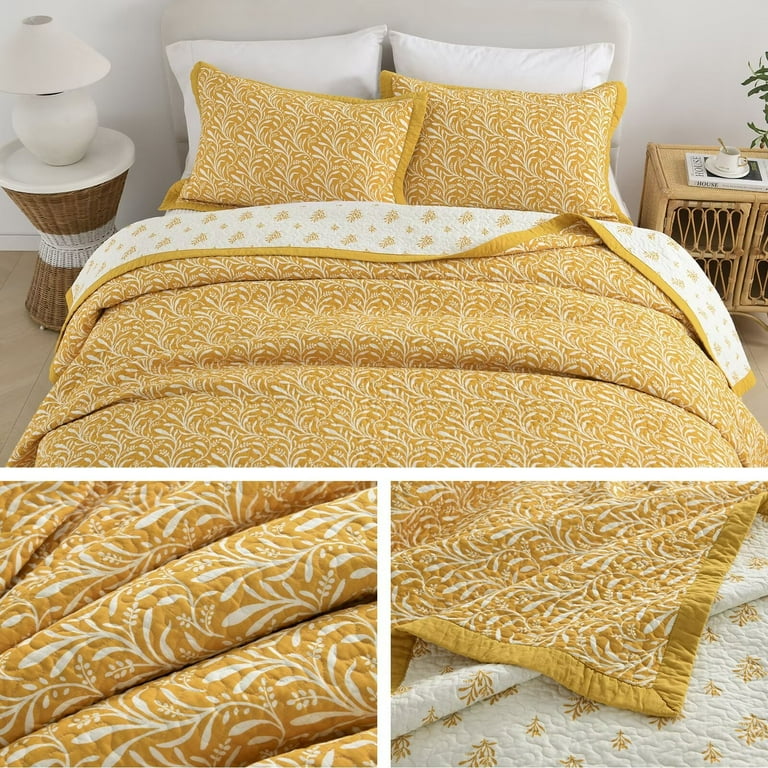 New Threshold 100% cotton Vintage Washed Ruffle Quilt bedding size 2024 Full Queen