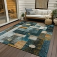 thumbnail image 6 of Addison Rugs Chantille Indoor/Outdoor Transitional Geometric Teal Washable Rectangle Rug, 10' x 14', 6 of 6