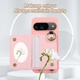 thumbnail image 3 of ELEHOLD Case for Google Pixel 9 Pro XL,Detachable Lanyard Crossbody Leather Wallet Case with Ring Holder & Mirror,Pink, 3 of 9