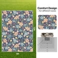 thumbnail image 2 of DEORAB 9'x12' Outdoor Rug Chenille Patio Carpet Three-Layer Material Imitation Silicone Spot Molding Camping Outside RV Mat,Blue, 2 of 10