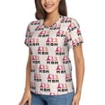 thumbnail image 5 of Yiaed Mothers Day Print Women's T Shirt V-Neck Short Sleeve Shirt Casual Breathable Tee Summer Tops-X-Large, 5 of 5