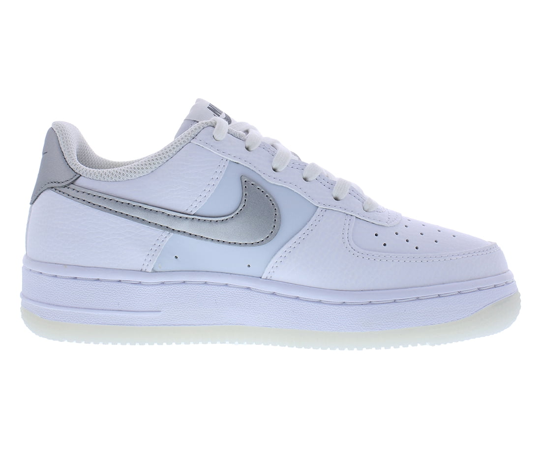 Nike Air Force 1 (GS) Big Kids' Shoes White-Pure Platinum fv3981-100