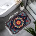 thumbnail image 3 of 1pc Floral Pattern Absorbent Non-Slip Bathroom Thickened Flannel Rug Decor,Soft,Quick Drying,Suitable For Indoor/outdoor Use,Bathrooms,Bedrooms,Kitchens,Terrace,Laundry Rooms,16"x24", 3 of 7