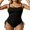 Black, variant on Charmo Ribbed One Piece Tummy Control Swimsuits Womens Tie Side Bathing Suits for Women Ladies Sexy Ruched Monokini Swimwear