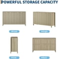 thumbnail image 5 of 55" Sideboard Buffets Cabinet Modern Accent Storage Cabinet with 4 Fluted Doors and Adjustable Shelves Wood Credenza Buffet Sideboards, Console Table for Kitchen Dining Living Room Entryway, 5 of 8