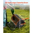 thumbnail image 5 of KFFKFF 24-Inch Compost Spreader with Adjustable T-Handle, Durable Steel Peat Moss Roller for Lawn Care and Seeding, 5 of 9