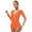 Orange, variant on Womens Shiny Rhinestone Mock Neck Long Sleeves Jumpsuit Gymnastic Training Leotard Ballet Orange M