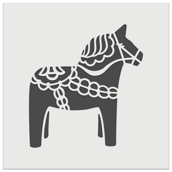 Swedish Dala Dalecarlian Horse DIY Cookie Wall Craft Stencil - 5.5 Inch