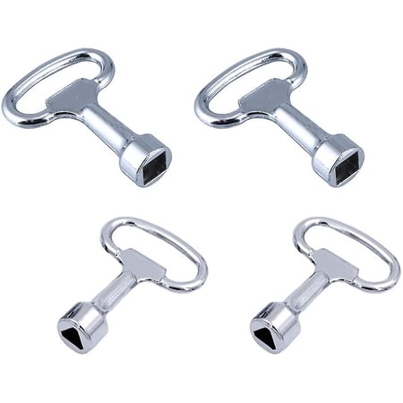 Triangular Utility Key 4pcs Metal Triangular Keys Utility Cabinet Key Key Distribution Cabinet ...